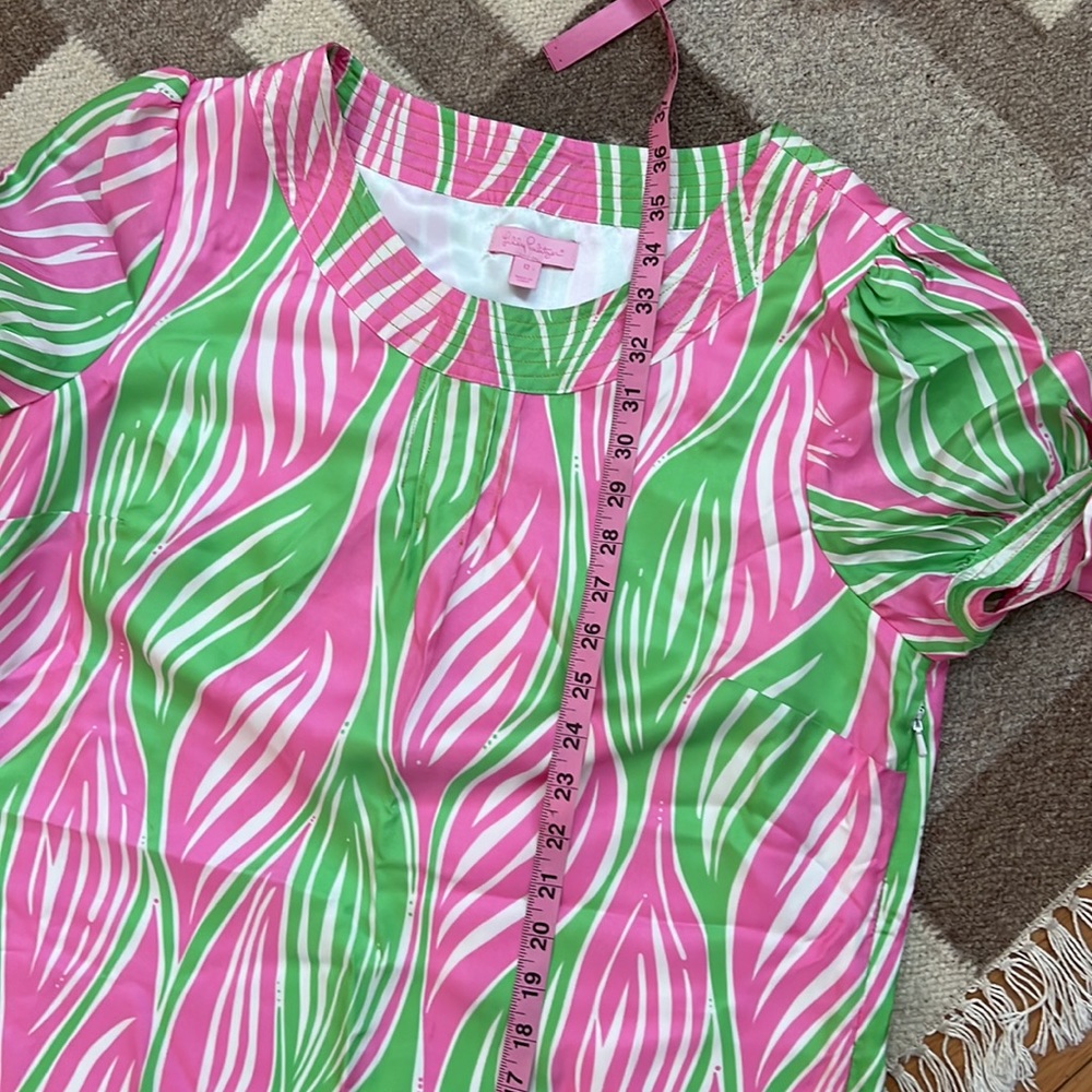 SOLD.  Lilly Pulitzer Dasha Dress silk tailwind size 12 - Picture 9 of 13